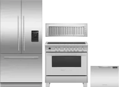 4 Piece Package Includes Refrigerator, Range, Hood And Dishwasher